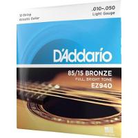 Encordoamento Violão Aço 12 Cordas .010-.050 85/15 Bronze Ez940 D Addario [f002] - 2