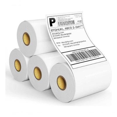 05 Rolos Etiqueta 10x15 100x150 Térmica Serrilha Cor Branco