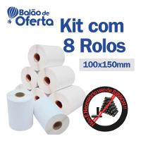 Kit 8 Rolos Etiqueta Térmica 10x15 (100x150) Rolo C/ 200 - 2