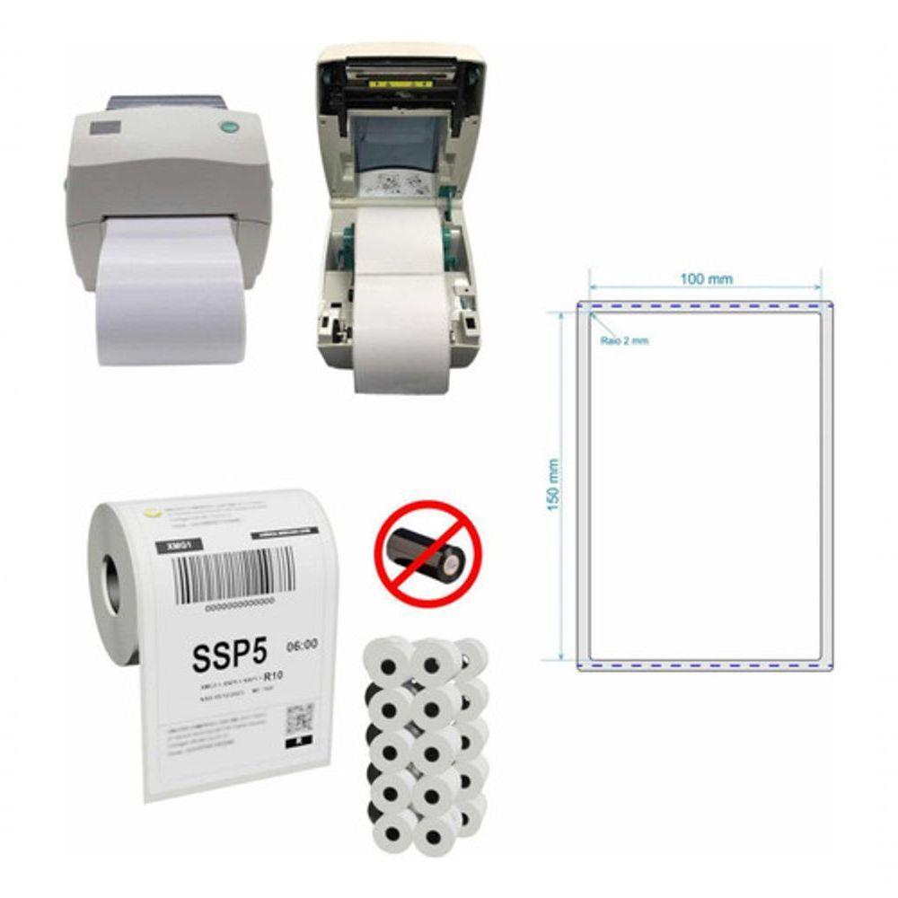 Kit 45 Rolo Etiqueta Térmica 10x15 (100x150) Rolo C/ 200 - 4