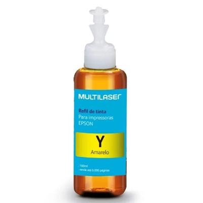 Refil De Tinta Para Impressoras Epson 100 Ml Cor Amarelo - Rf008