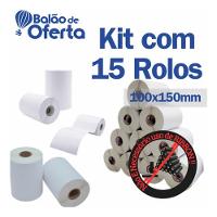 Kit 15 Rolos Etiqueta Térmica 10x15 (100x150) Rolo C/ 200 - 2
