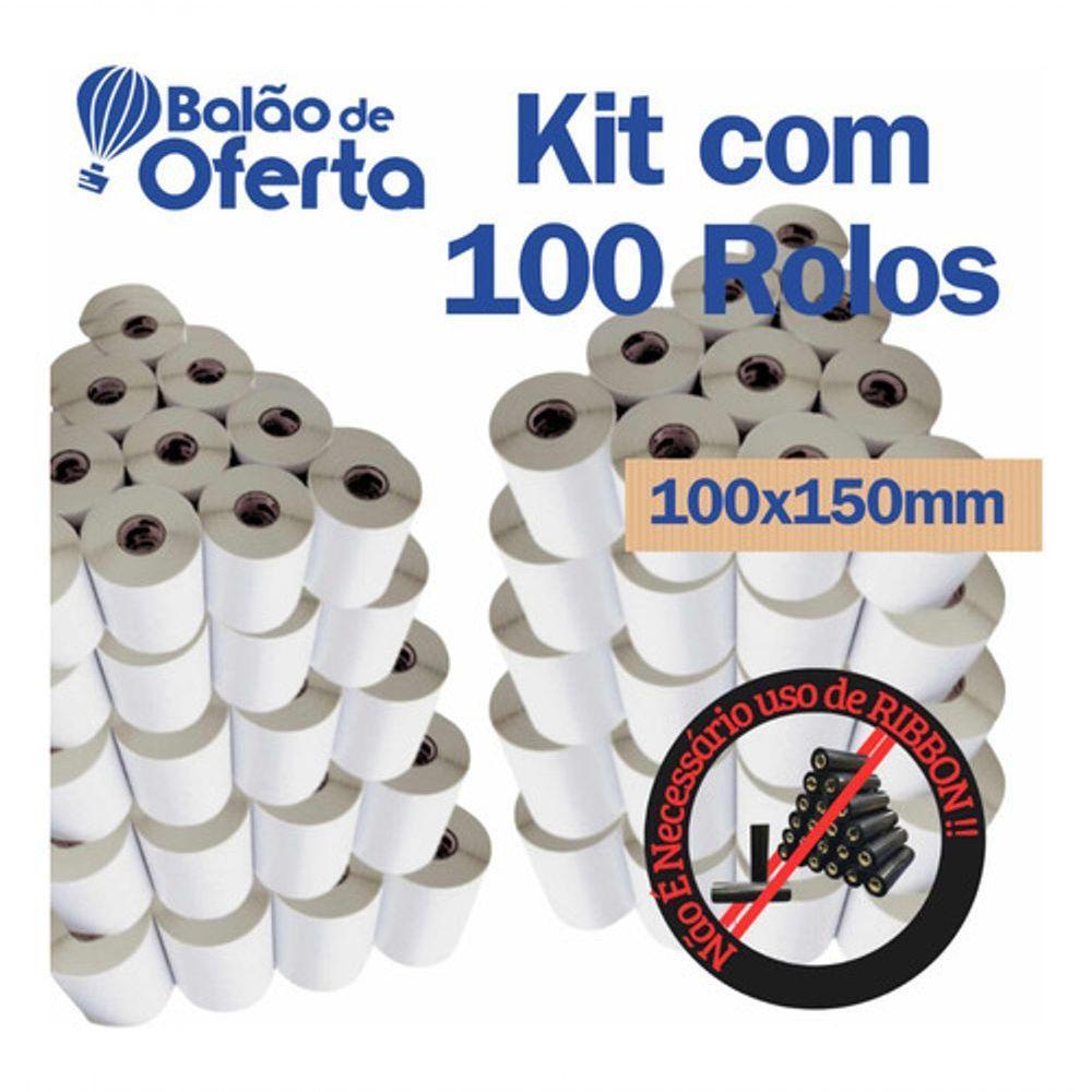 Kit 100 Rolo Etiqueta Térmica 10x15 (100x150) C/ 200 - 2