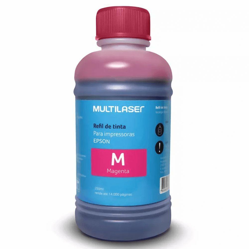 Refil De Tinta Para Impressoras Epson 250ml Magenta Multilaser - Rf015 - 1