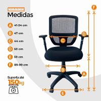 Kit 4 Cadeiras De Escritório Diretor Oficial Ergon Uni + E-book - 6