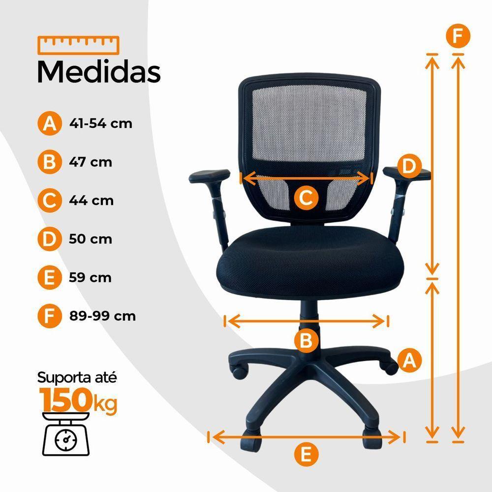 Cadeira De Escritório Diretor Oficial Ergon Uni + E-book - 6