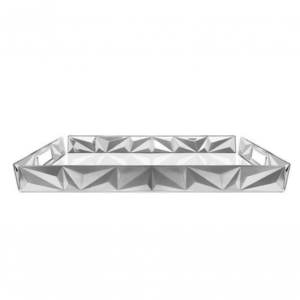 Bandeja Tramontina Prisma Retangular Em Aço Inox 51x36cm - 1