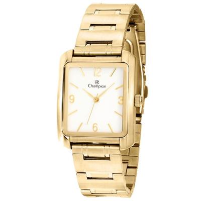 Relógio Champion Unissex Quadrado Dourado Ch22466h
