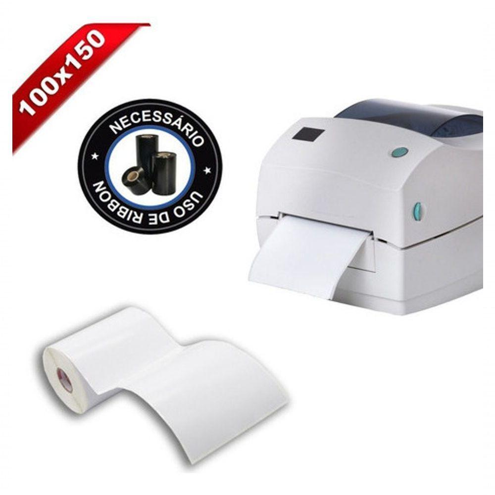 1 Rolo Etiqueta 10x15 100x150 Couche Serrilha Zebra Elgin Co - 2