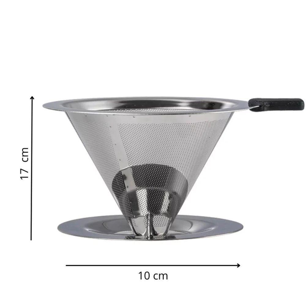 Coador De Café Inox Reutilizável – Peneira Filtro Permanente Sem Papel, Sustentável E Lavável - 3