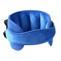 Apoio Faixa Ajustavel Para Cabeca Almofada Protecao Infantil Viagem Passeio Dia A Dia Carro Bebe Pescoco Azul - 3