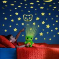 Urso De Pelucia Projetor Estrelas Ursinho Abajur Luminaria Musical Bebe Crianca Luz Noite Sono Verde - 2