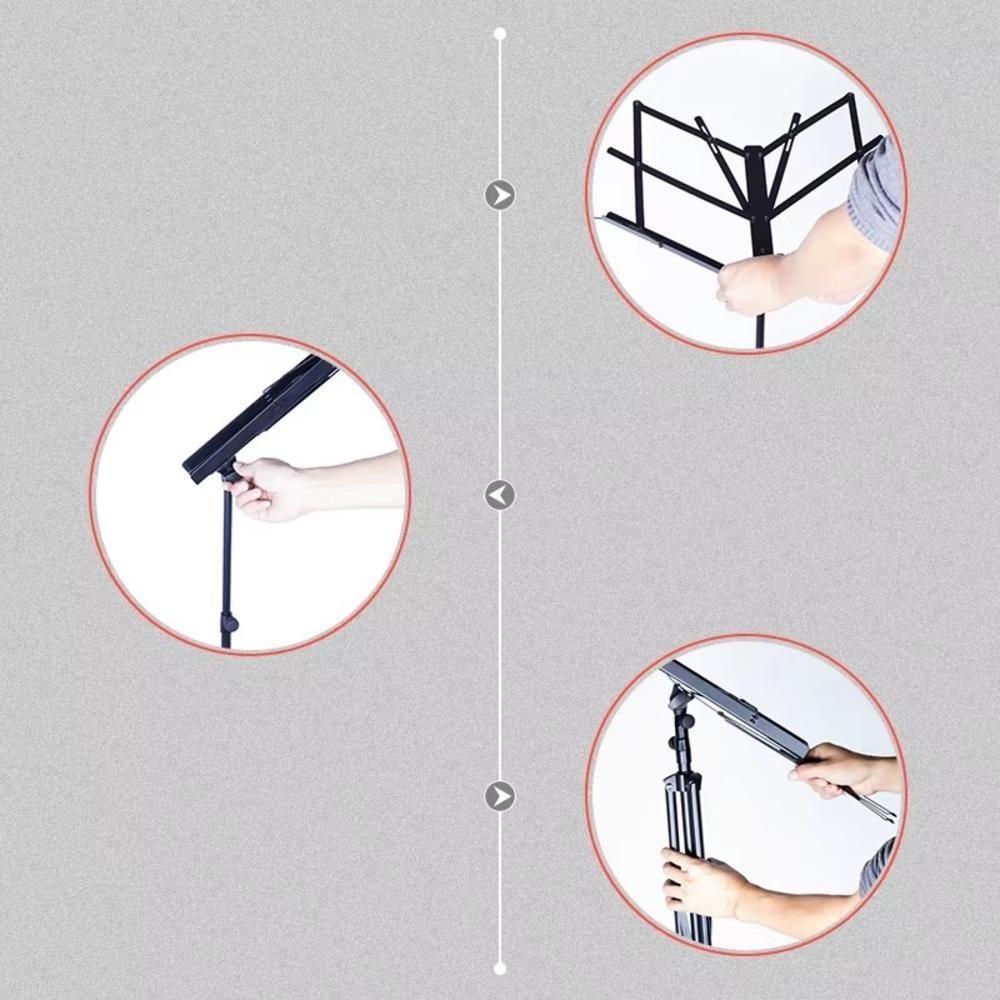 Suporte Partitura Tripe Pedestal Estante Notebook Tablet Retratil Ajustavel Maestro Orquestra Ensaio Batuta Com Capa Pro - 3