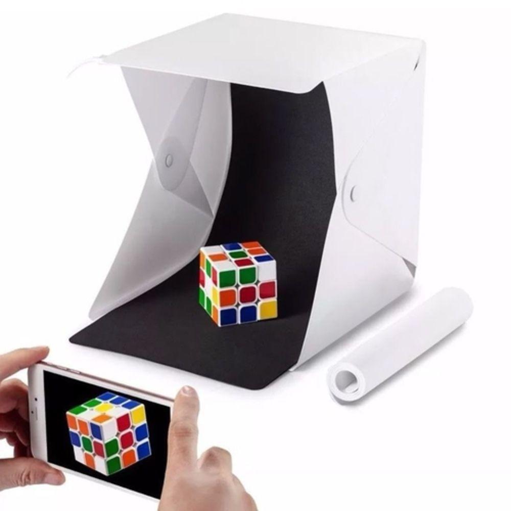 Mini Estudio Fotografico Led Portatil Cabine Fotografia Ecommerce Iluminação 2 Fundos Box Completo Tenda Fotografica Usb - 5