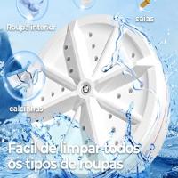 Mini Maquina De Lavar Roupas Lavadora Para Balde Bacia Portatil Multiuso Compacta Usb Panos Louças Roupas Toalhas - 2