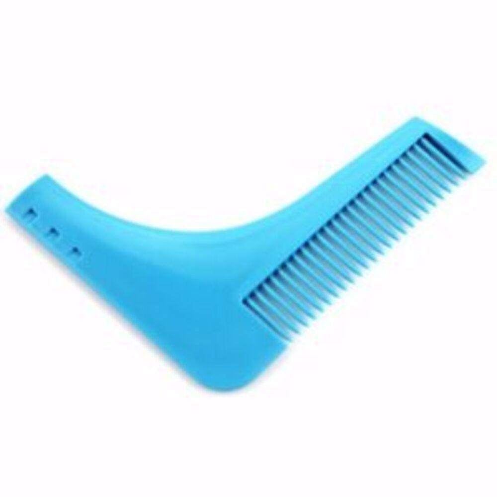 Pente Modelador Aparador De Barba Bigode Pelos Barbeiro Barbearia Azul - 4