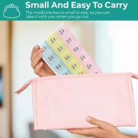 Caixa Porta Comprimidos Semanal Organizador Remedios Diario 21 Divisorias Diario Multiuso Capsulas Estojo Pesca Suplemen - 5