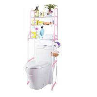 Estante Organizadora Para Banheiro Lavabo Lavanderia 3 Prateleiras Porta Toalhas Portatil Rosa