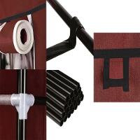 Guarda Roupa Cabideiro Portatil Prateleiras Dobravel Armario Arara Grande Organizador Vermelho - 5