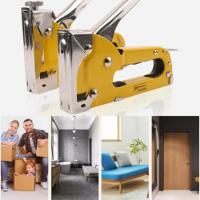 Kit Grampeador Pinador Tapeceiro Profissional 3 Em 1 Completo Metal Manual Alta Pressao Profissional Madeira Forro - 2