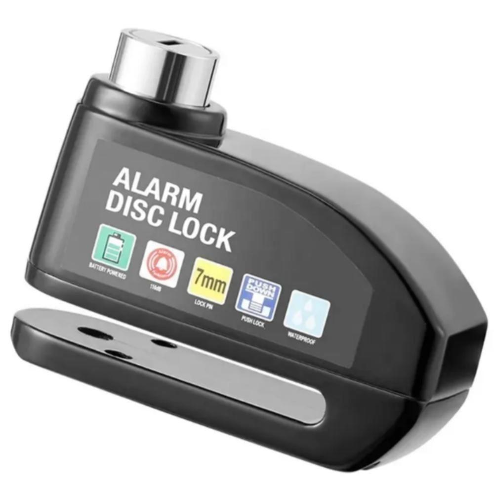 Cadeado Moto Alarme Trava De Disco Bike Cadeado Sirene Sonoro Aluminio Freio Anti Furto Motocicletas Bicicleta Chave Tet - 2
