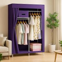 Guarda Roupa Cabideiro Portatil Sapateira Organizadora Multiuso Quarto Closet Camping Praia Roxo - 2