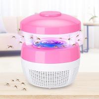 Armadilha Coletor Eletrico Pega Mosquitos Portatil Led Noturno Aspirador De Insetos Domestico Bivolt Rosa - 2