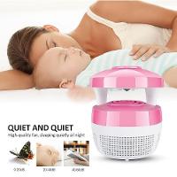 Armadilha Coletor Eletrico Pega Mosquitos Portatil Led Noturno Aspirador De Insetos Domestico Bivolt Rosa - 3