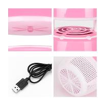 Armadilha Coletor Eletrico Pega Mosquitos Portatil Led Noturno Aspirador De Insetos Domestico Bivolt Rosa - 5