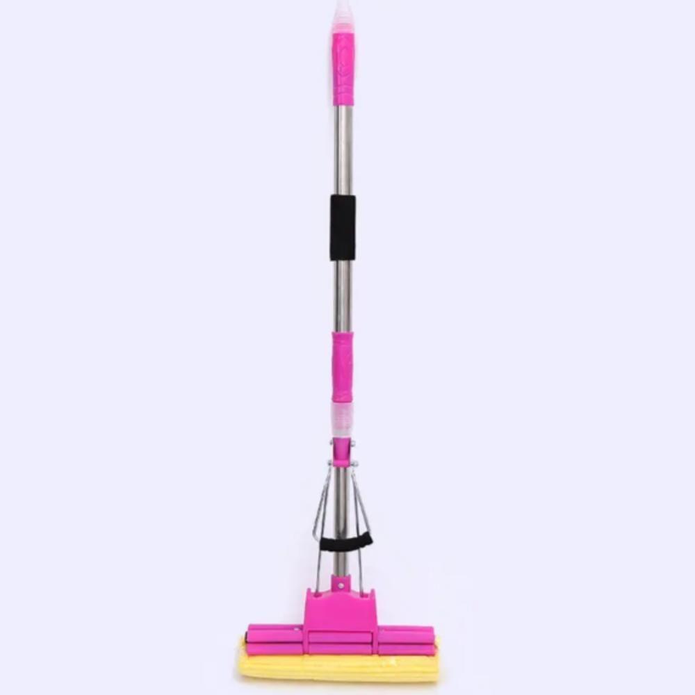 Rodo Magico Mop Flash Cabo Retratil Limpa Seca Esfregao Absorve Limpeza Geral Espuma Multiuso - 2
