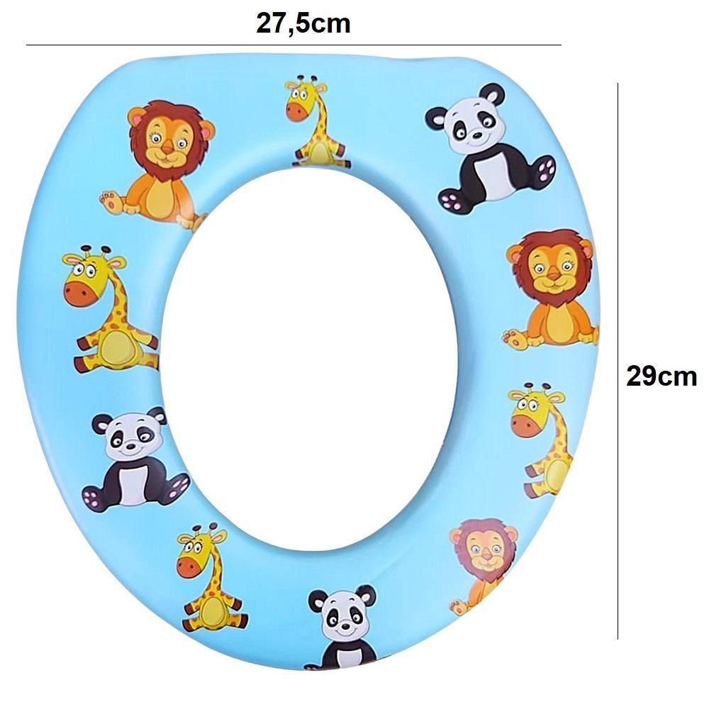 Redutor De Assento Sanitario Infantil Adaptador Acolchoado Espuma Vaso Crianca Bebe Meninos - 7