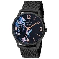 Relógio Champion Feminino Preto Esteira Beija-flor Cn20775n - 1