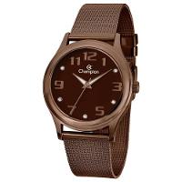 Relógio Champion Feminino Marrom Esteira Analógico Cn29007m - 1