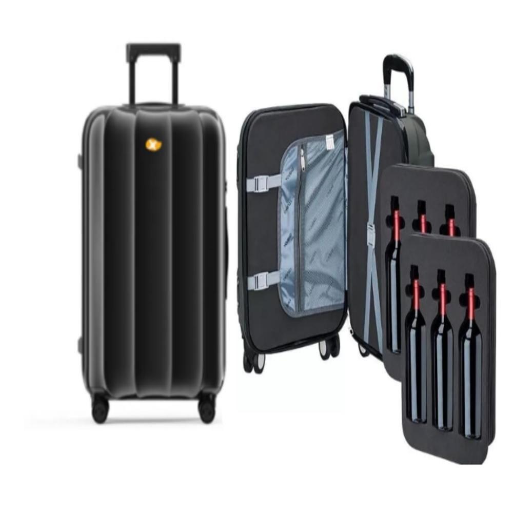 Kit Mala Viagem Transporte De Vinho Colmeia 6 Garrafas Espuma De Bordo Anac Winebag Protetor Profissional - 1