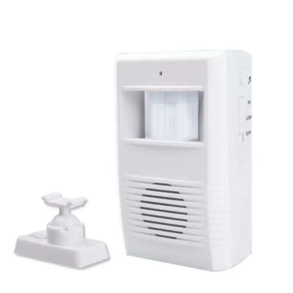 Sensor Presenca Longo Alcance Campainha Sem Fio Alarme Movimento Musical Anunciador Sonoro Detector Pessoas - 1