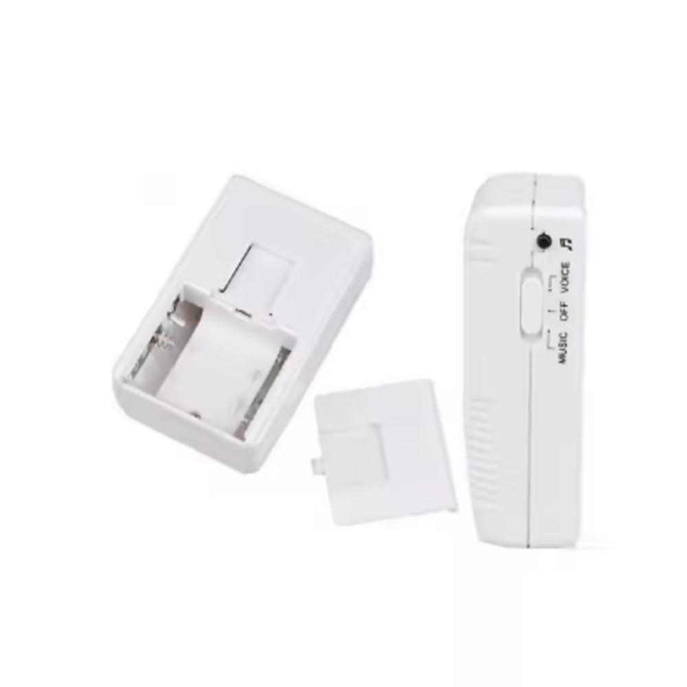 Sensor Presenca Longo Alcance Campainha Sem Fio Alarme Movimento Musical Anunciador Sonoro Detector Pessoas - 4