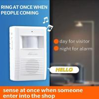 Sensor Presenca Longo Alcance Campainha Sem Fio Alarme Movimento Musical Anunciador Sonoro Detector Pessoas - 2