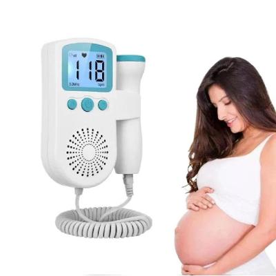 Monitor Fetal Doppler Aparelho Para Ouvir Coracao Do Bebe Ultrassom Batimentos Gravida Verde