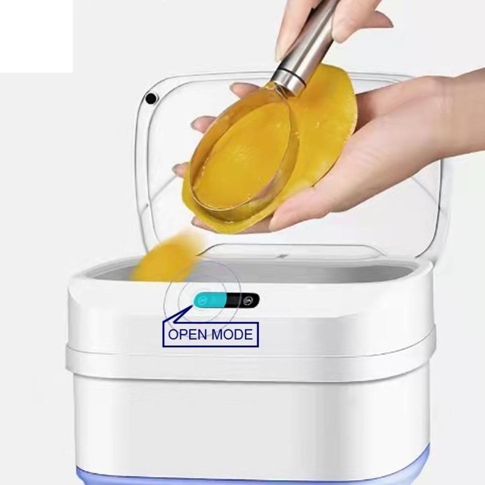 Cesto De Lixo Retratil Smart Lixeira Automatica Sensor Inteligente Para Praia Camping Viagem A Prova De Agua Azul - 2