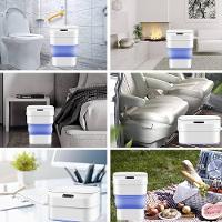 Cesto De Lixo Retratil Smart Lixeira Automatica Sensor Inteligente Para Praia Camping Viagem A Prova De Agua Azul - 5