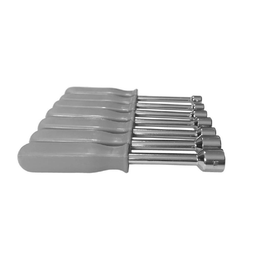 Kit Chaves Canhao Jogo 7 Peças Twsiter Vazada Profissional Aco 5 A 12mm Soquete Sextavada Fenda Pito - 5