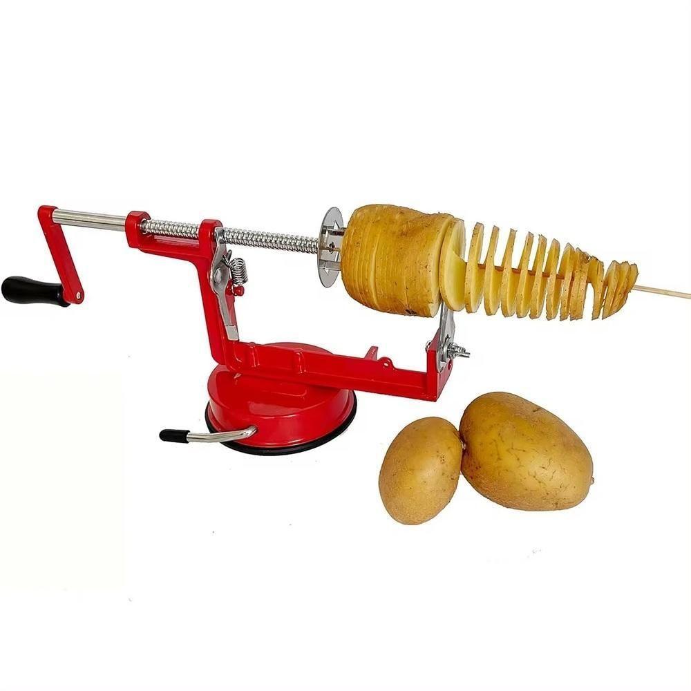Maquina De Cortar Batata Em Espiral Fazer Legumes Frutas Verduras Fatiador Slicer Chips No Palito - 3