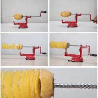 Maquina De Cortar Batata Em Espiral Fazer Legumes Frutas Verduras Fatiador Slicer Chips No Palito - 2
