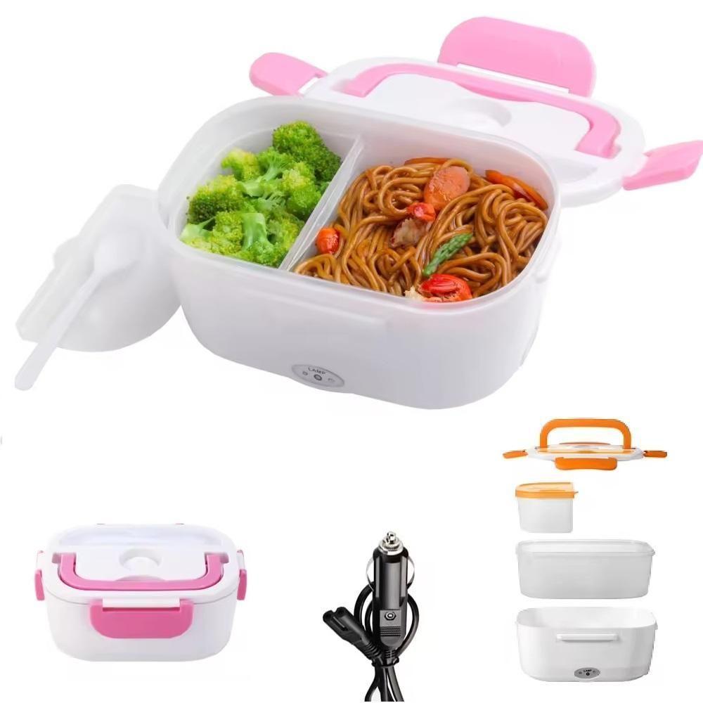 Marmita Eletrica Automatica 12v Para Carro Taxi Uber Lancheira Termica Com Divisorias Lunch Box - 8