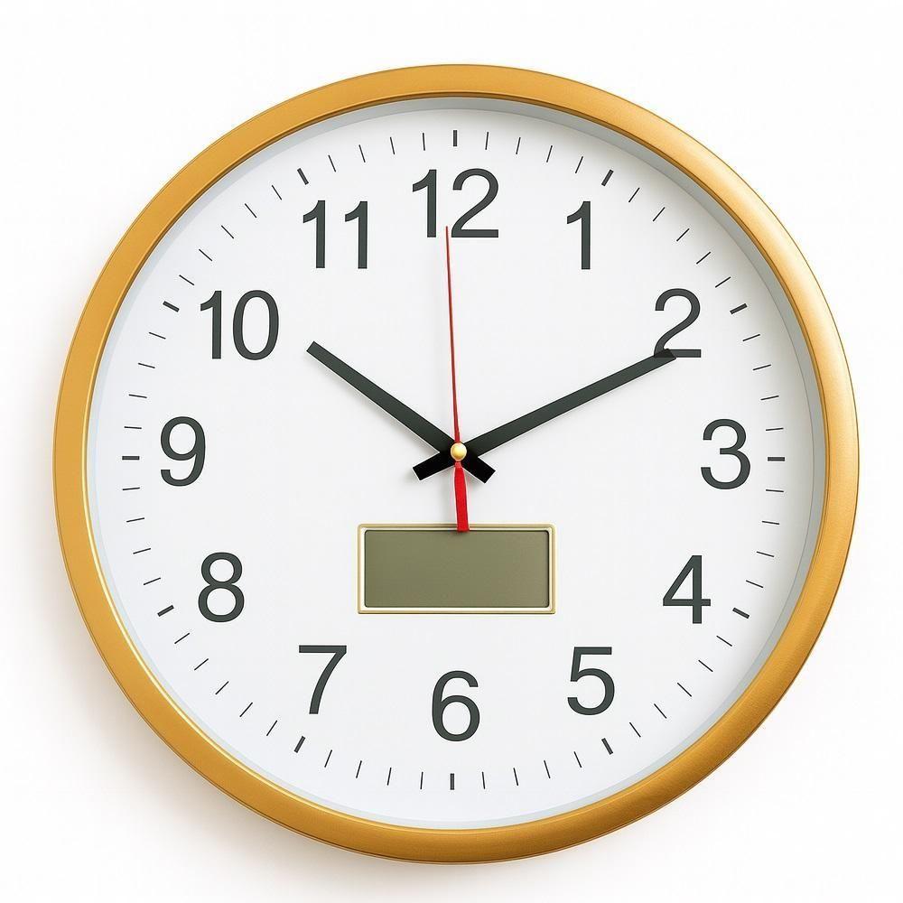 Relogio De Parede Moderno 30cm Calendario Digital Termometro Alarme Luxo Rose Gold - 3