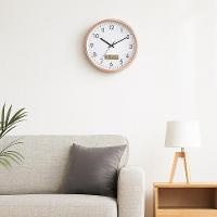 Relogio De Parede Moderno 30cm Calendario Digital Termometro Alarme Luxo Rose Gold - 2