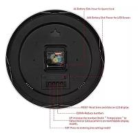 Relogio De Parede Moderno 30cm Calendario Digital Termometro Alarme Luxo Rose Gold - 5