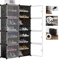 Sapateira Dupla Gigante Armario Modular Ajustavel Organizador 16 Prateleiras Porta Sapatos Brinquedos Roupas Grande 32 P - 1