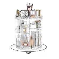 Organizador De Cosmeticos Giratorio Suporte Perfumes Maquiagem Redondo Ajustavel Armazenagem 3 Andares Acrilico Com Rota - 8