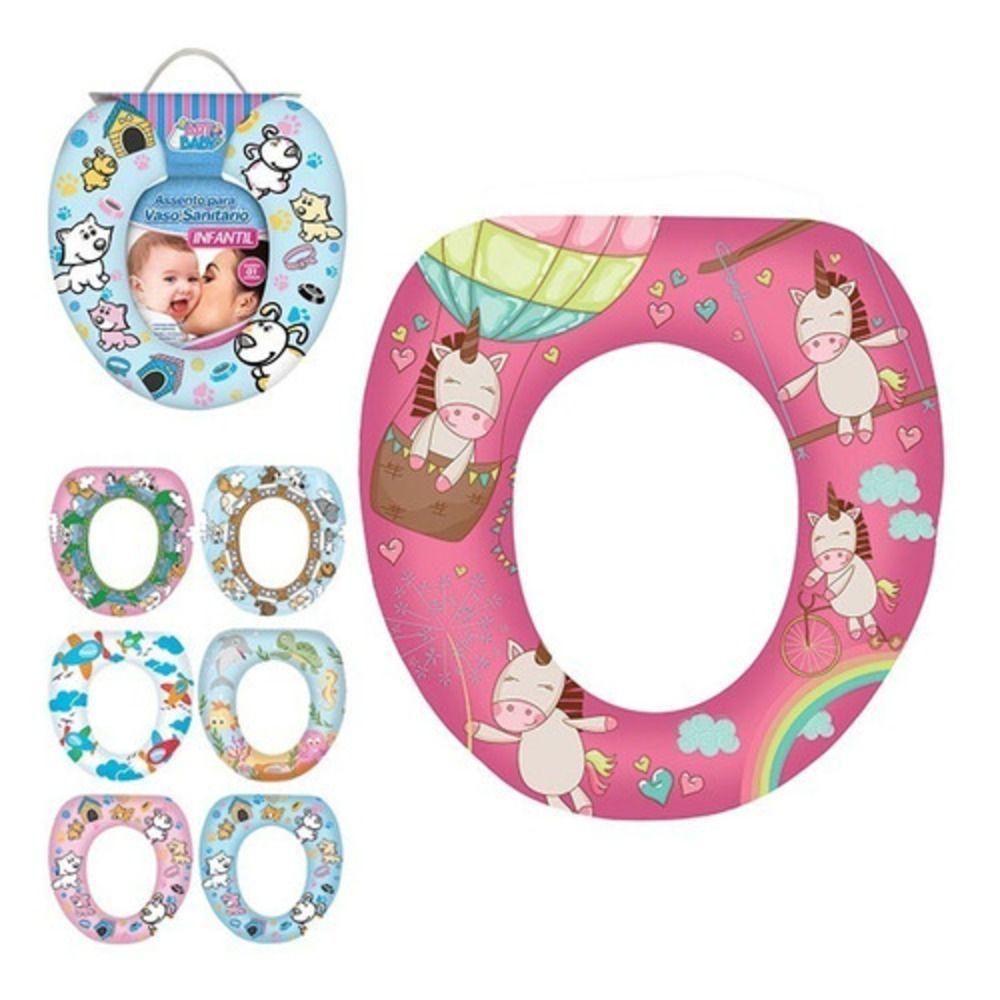 Redutor De Assento Sanitario Para Vaso Infantil Adaptador Acolchoado Com Espuma Menina Menino Cor:menina;tamanho:u - 2